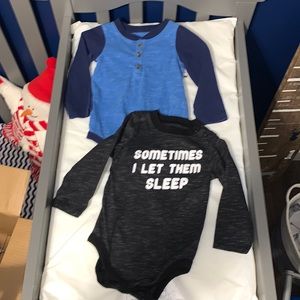 Two(2) long sleeved body suits 18 month boys
